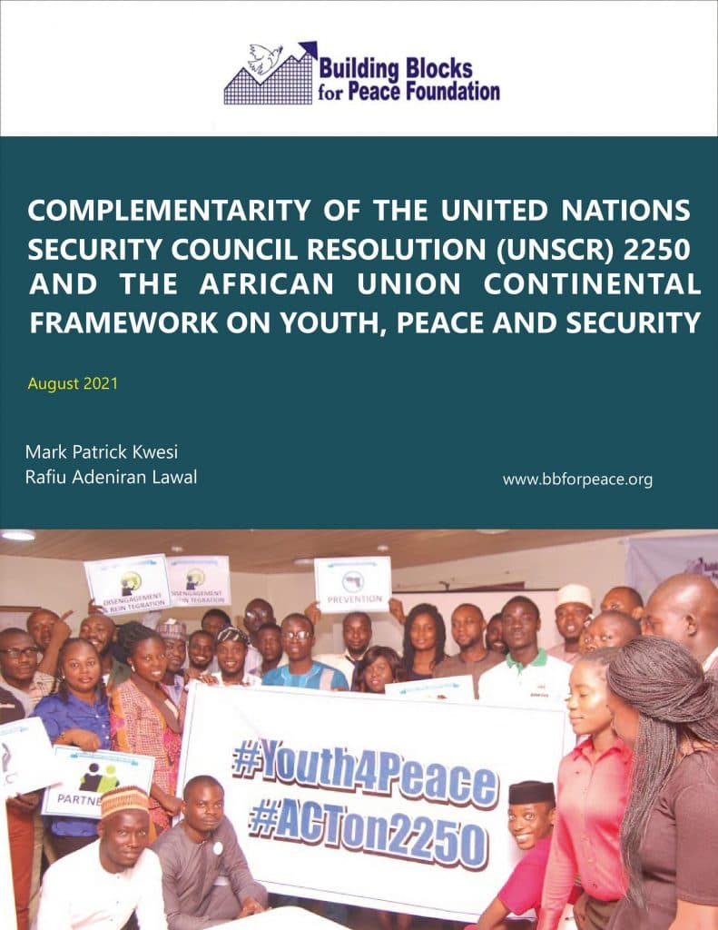Complementarity of UNSCR 2250 and AU Continental Framework on Youth, Peace and Security